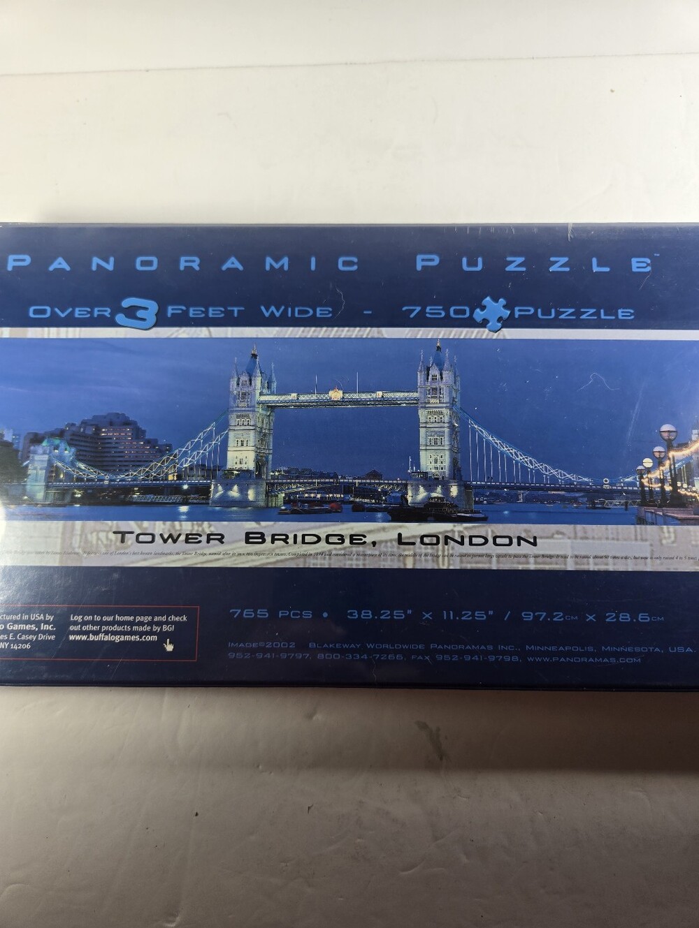 NIB Panoramic Puzzle - Tower Bridge London 750 Pc Jigsaw Puzzle Factory Sealed